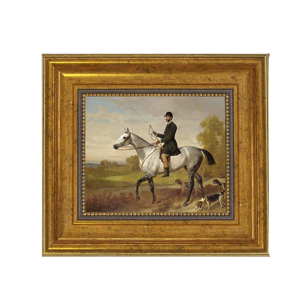 A Huntsman with Horse and Hounds by Adam Emil Framed