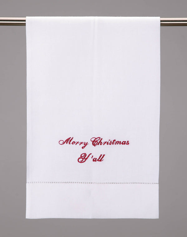 Merry Christmas Y'all Guest Towel