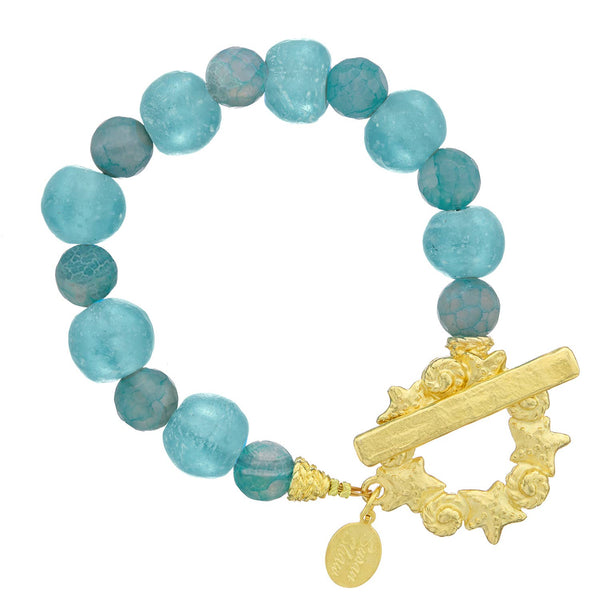 La Mer Sea Glass Toggle Bracelet