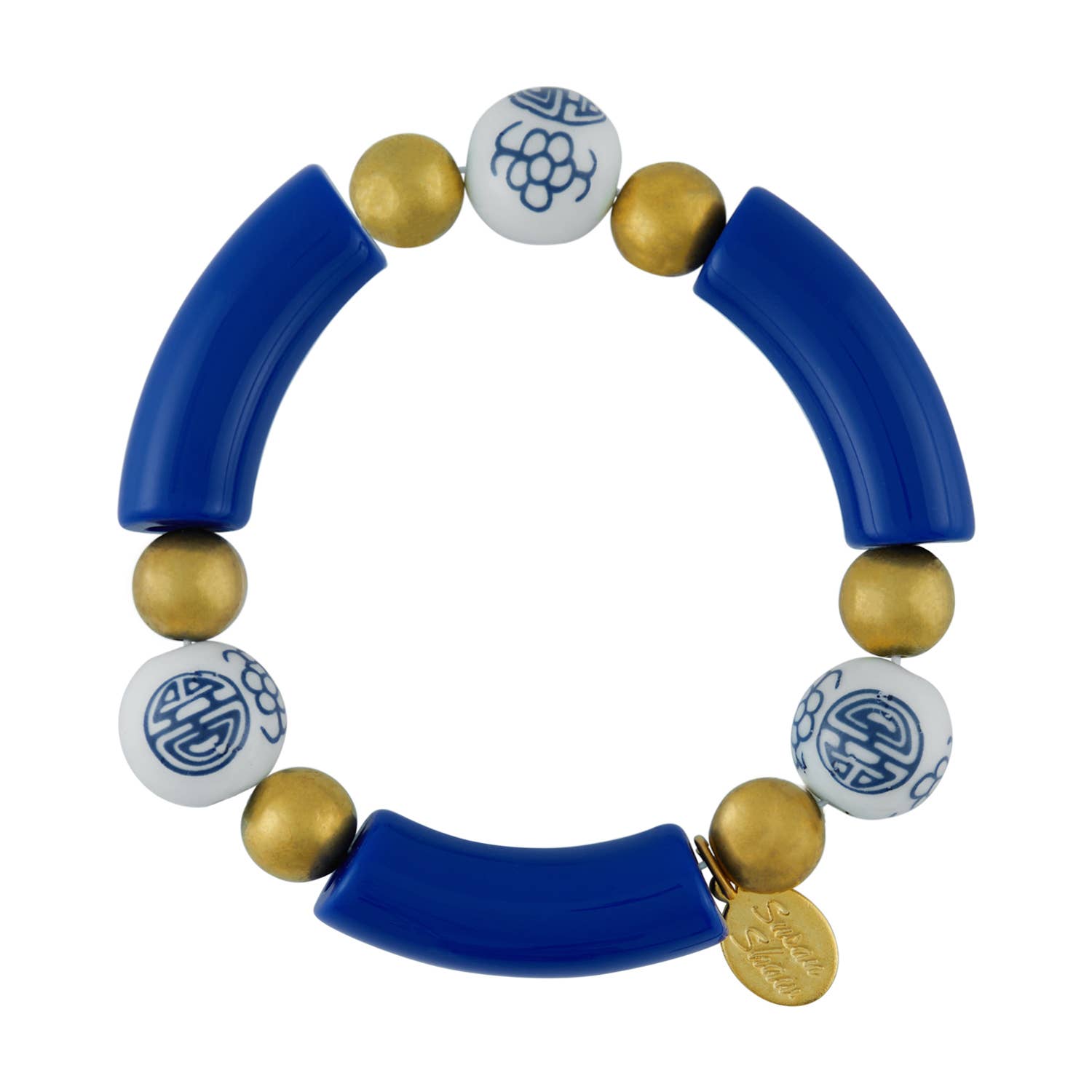 Blue 3 - Blue & White Charleston Bracelet – Wellbourne Table