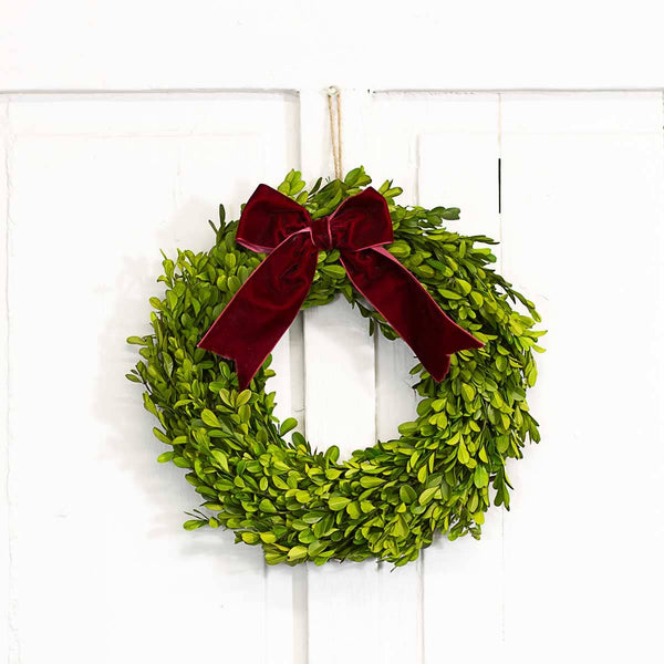 Christmas Preserved Boxwood Wreath