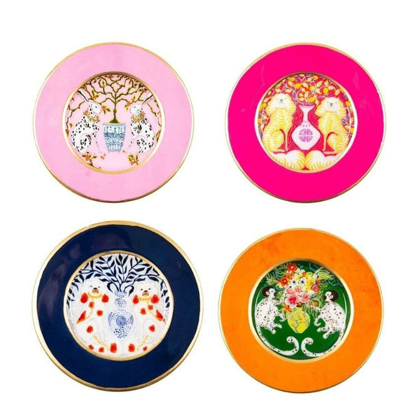 Paige Gemmel Assortment Dessert Plate (4pk): Multi-Color