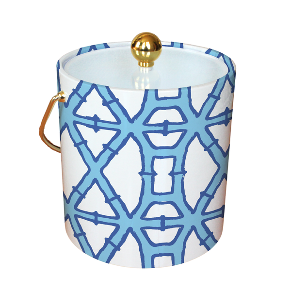 Ice Bucket - Palm Beach Chic: Bamboo Blue