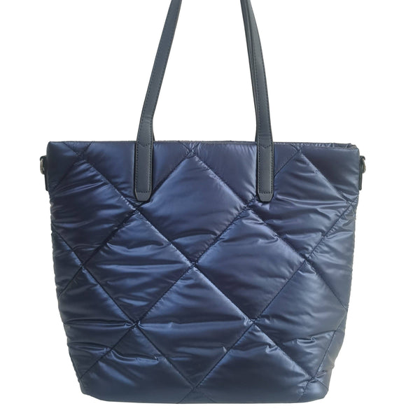 Puffer Tote Bag & Strap - Navy Blue