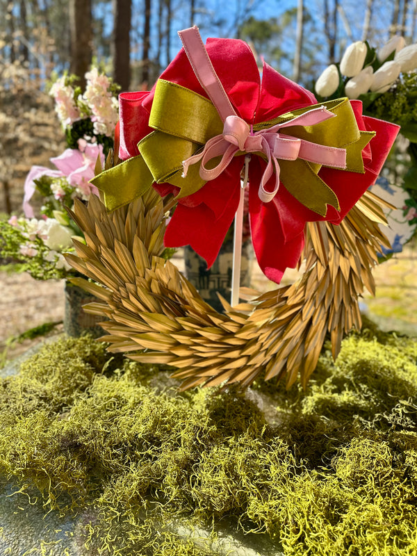 Dried Natural Palm Leaf Wreath Spring 2026
