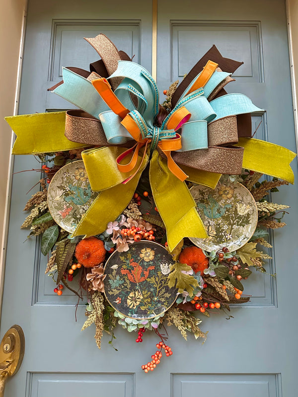 William Morris Fall plate wreath